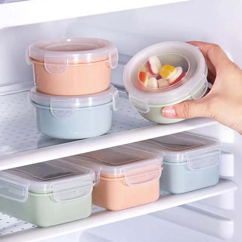Home Round Mini Plastic Refrigerator Crisper Kitchen Food Storage Sealed Box Rectangular Small Lunch Box
Home Round Mini Plastic Refrigerator Crisper Kitchen Food Storage Sealed Box Rectangular Small Lunch Box