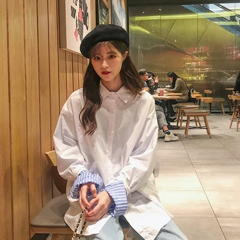 Lychee Girls Patchwork Blouses Female Long Sleeve Turn Down Collar Fake Two Pieces Shirts Spring Autumn Casual Women Shirts
Lychee Girls Patchwork Blouses Female Long Sleeve Turn Down Collar Fake Two Pieces Shirts Spring Autumn Casual Women Shirts