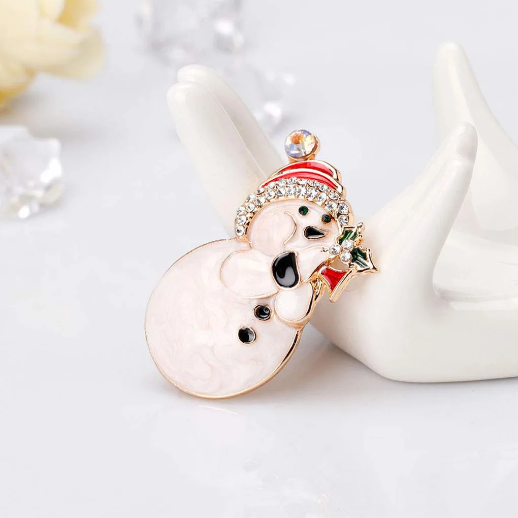 

Christmas Snowman Brooch Corsage Gifts Banquet Pins Decorations Badge New Year Gift