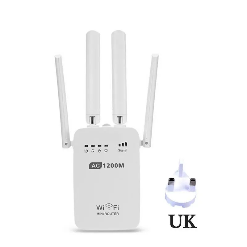 300/1200Mbps WIFI Repeater / Router / Wireless Access Point 1200 Mbps Wi-Fi Range Extender Signal Amplifier 4 External Antennas
300/1200Mbps WIFI Repeater / Router / Wireless Access Point 1200 Mbps Wi-Fi Range Extender Signal Amplifier 4 External Antennas