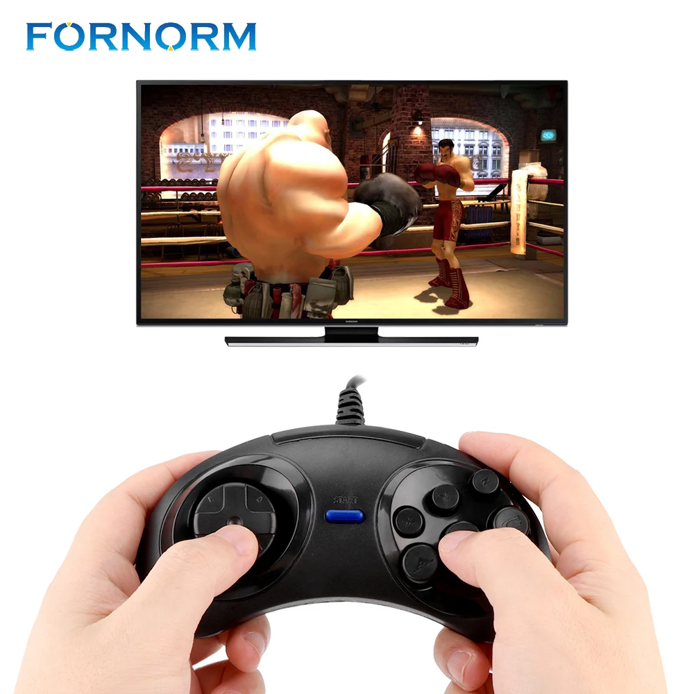 FORNORM USB Wired Classic Gamepad 6 Buttons USB Gaming Mega Drive Controllers Joystick Holder for Windows for Apple Computer
FORNORM USB Wired Classic Gamepad 6 Buttons USB Gaming Mega Drive Controllers Joystick Holder for Windows for Apple Computer