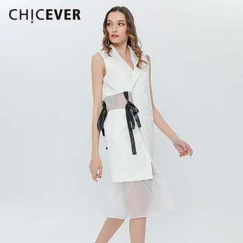 CHICEVER 2020 Patchwork Mesh Ruffle Women's Vest Perspective Sashes Sexy Waistcoat Sleeveless Coat Female Cardigan Spring
CHICEVER 2020 Patchwork Mesh Ruffle Women's Vest Perspective Sashes Sexy Waistcoat Sleeveless Coat Female Cardigan Spring