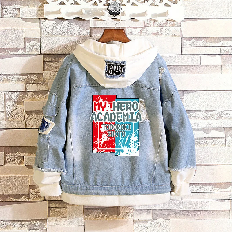My Hero Academia Todoroki Shoto Midoriya Izuku Cosplay Jacket Casual Denim Jacket Autumn Hooded Sweatshirt Unisex Outwear A9018
My Hero Academia Todoroki Shoto Midoriya Izuku Cosplay Jacket Casual Denim Jacket Autumn Hooded Sweatshirt Unisex Outwear A9018