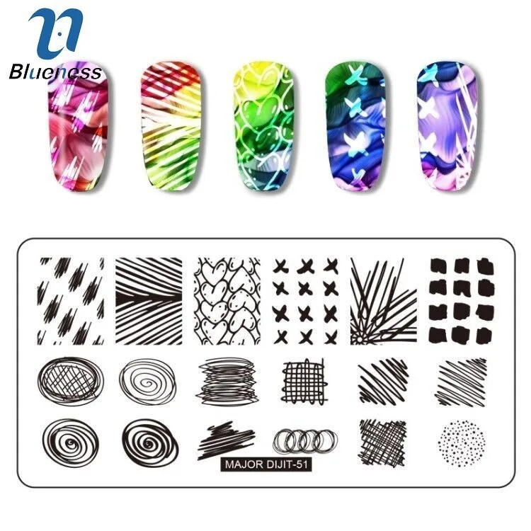 One Piece GeometricNail Stamping Plates Dots Wave Points Wavy Lines Images Nail Art Printing Steel Template
One Piece GeometricNail Stamping Plates Dots Wave Points Wavy Lines Images Nail Art Printing Steel Template