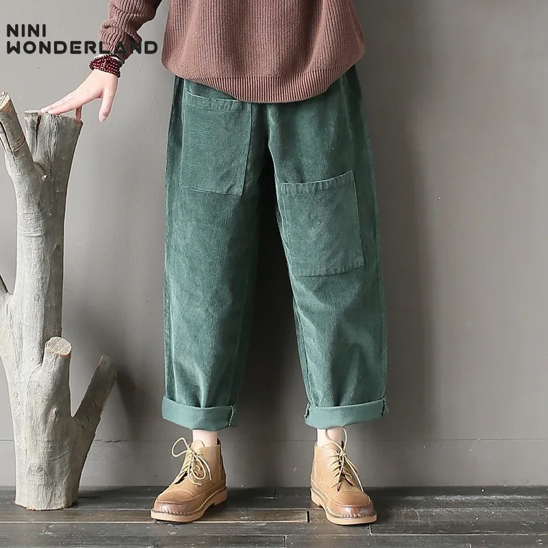 NINI WONDERLAND 2019 Spring Corduroy Pants Women Solid Classic Trousers Female Loose Casual Harem Pants Autumn Pants Large Size
NINI WONDERLAND 2019 Spring Corduroy Pants Women Solid Classic Trousers Female Loose Casual Harem Pants Autumn Pants Large Size