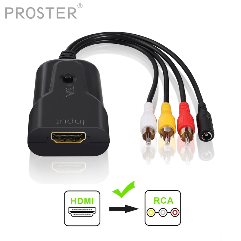 Proster 1080P HDMI to Audio Video Converter HDMI to RCA Adapter HDMI to AV CVBS Video Audio Converter Cable For VHSVCR DVD Roku
Proster 1080P HDMI to Audio Video Converter HDMI to RCA Adapter HDMI to AV CVBS Video Audio Converter Cable For VHSVCR DVD Roku