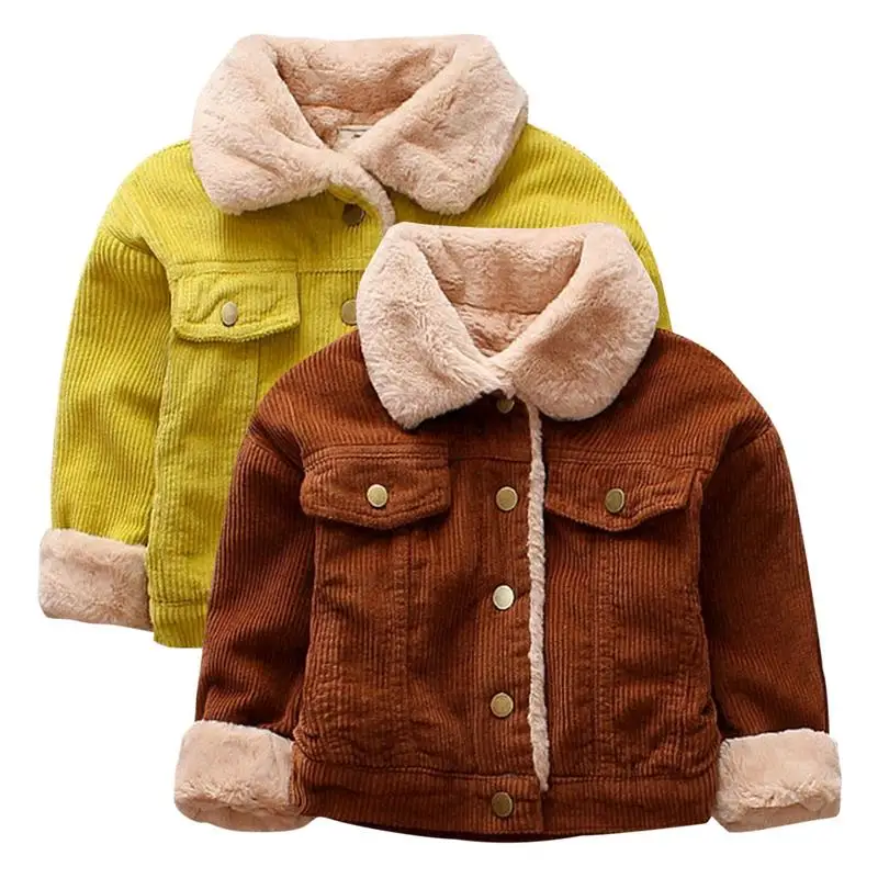 Children Vintage Corduroy Fleece Lined Jacket Thickened Warm Quilted Jacket Baby Boys Clothes Winter Autumn
Children Vintage Corduroy Fleece Lined Jacket Thickened Warm Quilted Jacket Baby Boys Clothes Winter Autumn
