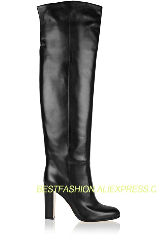 Hot Basic Black Leather Knee High Boots Shoes Woman Sqaure High Heels Design Slip On Runway Boots Mujer Shoes Plus Size
Hot Basic Black Leather Knee High Boots Shoes Woman Sqaure High Heels Design Slip On Runway Boots Mujer Shoes Plus Size