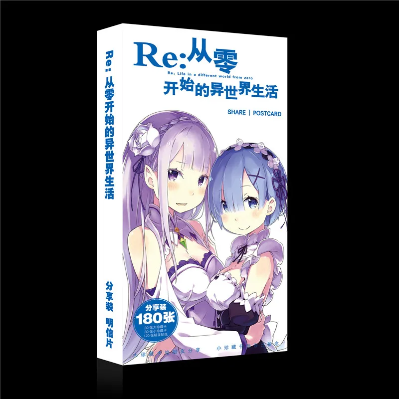 180 pcs/Set Anime Re Life in a different world from zero Postcard Toy Greeting Card for Magic Sticker of Paper Gift Card
180 pcs/Set Anime Re Life in a different world from zero Postcard Toy Greeting Card for Magic Sticker of Paper Gift Card
