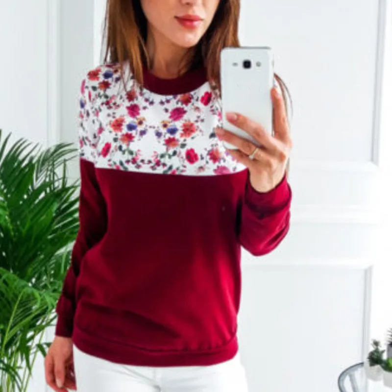 2019 T-shirt Women Harajuku Floral Printed Clothes Female Spring Autumn Leisure Pullovers Femme Solid Top Camisas Mujer T Shirt
2019 T-shirt Women Harajuku Floral Printed Clothes Female Spring Autumn Leisure Pullovers Femme Solid Top Camisas Mujer T Shirt