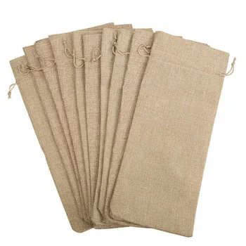 ELEG-10pcs Jute Wine Bags, 14 x 6 1/4 inches Hessian Wine Bottle Gift Bags with Drawstring
ELEG-10pcs Jute Wine Bags, 14 x 6 1/4 inches Hessian Wine Bottle Gift Bags with Drawstring