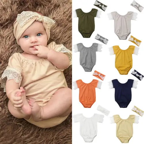 Baby Girl Lace Cotton Bodysuit Short Sleeve Patchwork Infant Jumpsuit+Headband Outfits Sunsuit Princess Girl Summer Bodysuit New
Baby Girl Lace Cotton Bodysuit Short Sleeve Patchwork Infant Jumpsuit+Headband Outfits Sunsuit Princess Girl Summer Bodysuit New