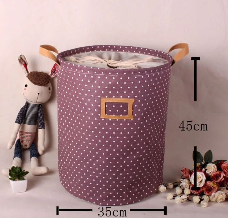 zakka Storage basket pastoral dot beam port Pink Brown Green Purple four color options / canvas laundry basket
zakka Storage basket pastoral dot beam port Pink Brown Green Purple four color options / canvas laundry basket