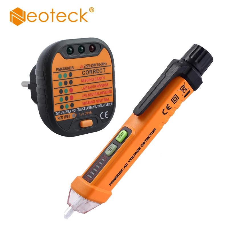Neoteck 12V to 1000V AC Non-Contact AC Voltage Detector Electrical Pen Tester With Outlet Socket Tester kit detector EU Plug
Neoteck 12V to 1000V AC Non-Contact AC Voltage Detector Electrical Pen Tester With Outlet Socket Tester kit detector EU Plug