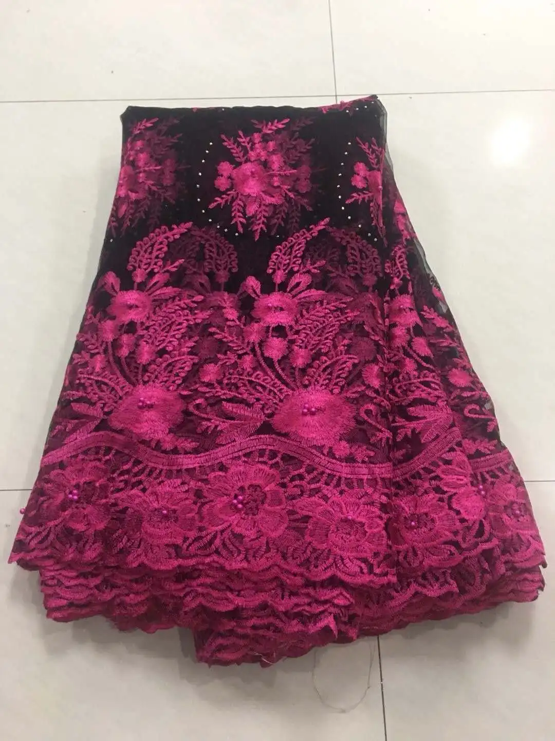 New Designs African French Lace Fabric High Quality Nigeria French Net Lace 2019 With Stones and Beaded For Women M3035 Fuchsia
New Designs African French Lace Fabric High Quality Nigeria French Net Lace 2019 With Stones and Beaded For Women M3035 Fuchsia