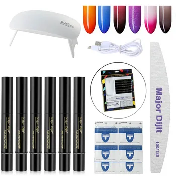 Major Dijit 1 Set Nail Art Tools Manicure Tool 6 Colors 5ml One Step Nail Gel UV Lamp Dryer Nail Gel Kit
Major Dijit 1 Set Nail Art Tools Manicure Tool 6 Colors 5ml One Step Nail Gel UV Lamp Dryer Nail Gel Kit