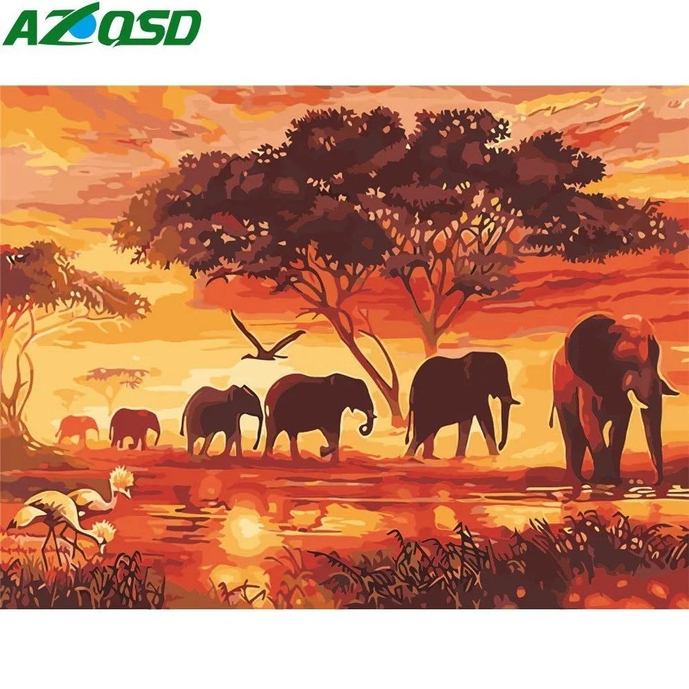 AZQSD DIY Oil Painting By Number Frameless Elephant Animal Wall Art Picture Paint By Number Canvas Painting For Home Decoration
AZQSD DIY Oil Painting By Number Frameless Elephant Animal Wall Art Picture Paint By Number Canvas Painting For Home Decoration