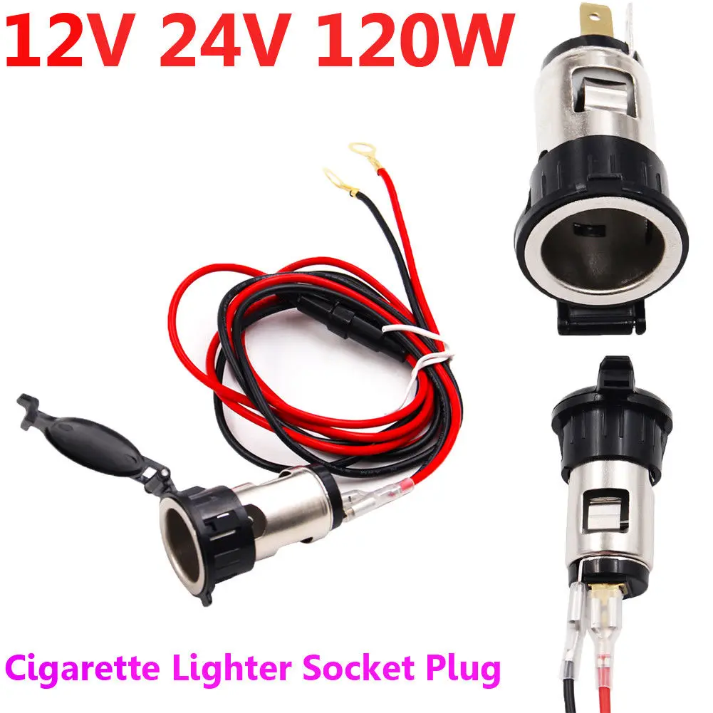 12V 120W Waterproof Power Cigarette Lighter Socket Plug For Motorcycle Boat Car Cigarette Accessories
12V 120W Waterproof Power Cigarette Lighter Socket Plug For Motorcycle Boat Car Cigarette Accessories