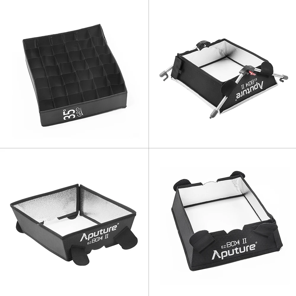 Aputure EZ Box+ II Portable Studio Photography Softbox Kit with Diffuser Cloth Fabric Grid for Amaran LED Light Panels
Aputure EZ Box+ II Portable Studio Photography Softbox Kit with Diffuser Cloth Fabric Grid for Amaran LED Light Panels