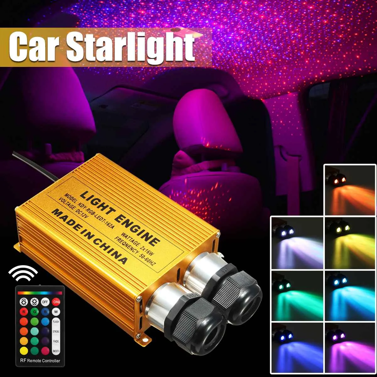 32W LED Car Light RGBW Atmosphere Ambient Lamp Car Interior Decor Lighting Double Head Starry Sky Optical Fiber Light
32W LED Car Light RGBW Atmosphere Ambient Lamp Car Interior Decor Lighting Double Head Starry Sky Optical Fiber Light