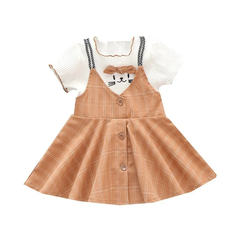 Summer Baby Girls Short Sleeve Dress Infant Cotton Costume Toddler Fashion Clothing Kids Cartoon Pattern Casual Sport Clothes
Summer Baby Girls Short Sleeve Dress Infant Cotton Costume Toddler Fashion Clothing Kids Cartoon Pattern Casual Sport Clothes