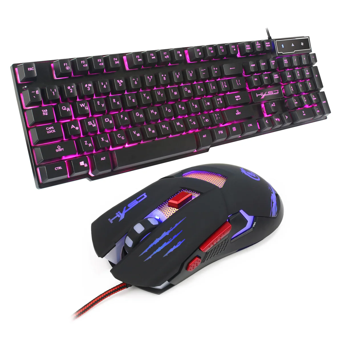 J80 USA English Backlit Mouse Keyboard Set Three-Color Backlit Mechanical Keyboard+Metal Backplane Gaming Mouse For PC Gamer
J80 USA English Backlit Mouse Keyboard Set Three-Color Backlit Mechanical Keyboard+Metal Backplane Gaming Mouse For PC Gamer