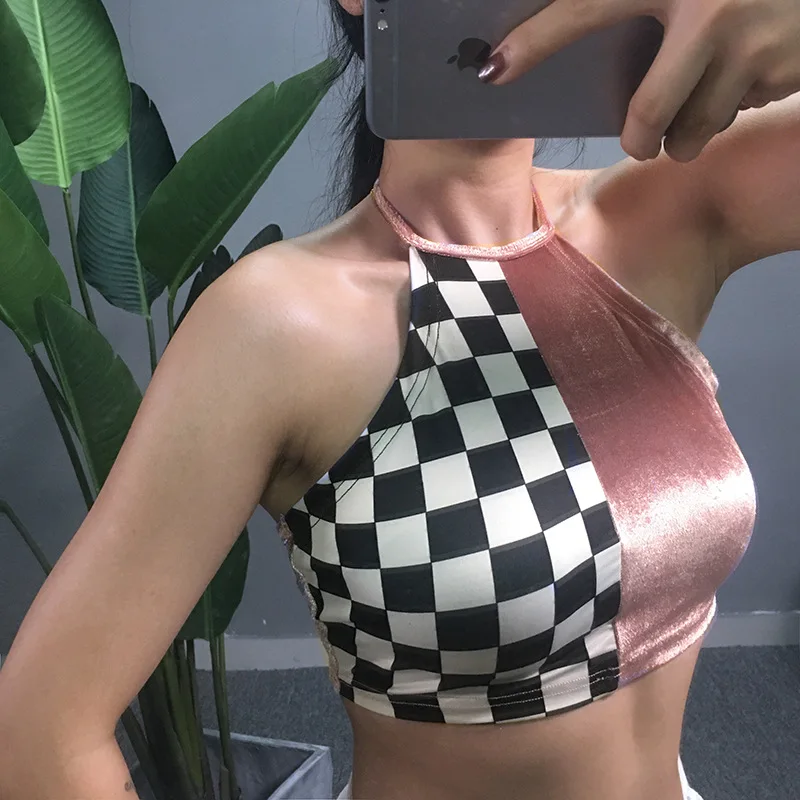 4 Models Summer Velvet Knitted Crop Tops Sexy Buckle Top Halter Tank Top Women Bralette Crop Tops Sleeveless Cropped Streetwear
4 Models Summer Velvet Knitted Crop Tops Sexy Buckle Top Halter Tank Top Women Bralette Crop Tops Sleeveless Cropped Streetwear