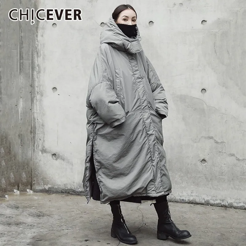 CHICEVER Women's Winter Jacket Female Coat Hooded Long Sleeve Hem Split Gray Jackets For Women Fashion Casual Clothes New
CHICEVER Women's Winter Jacket Female Coat Hooded Long Sleeve Hem Split Gray Jackets For Women Fashion Casual Clothes New