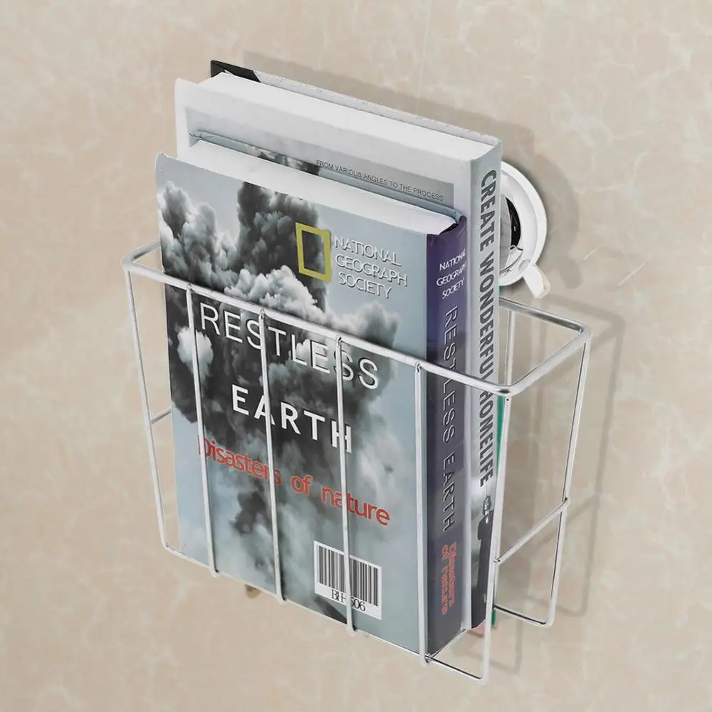 1Pcs Sucker Bathroom Magazine Newspaper Holder Basket Wall Mounted Storage Rack Stainless Steel
1Pcs Sucker Bathroom Magazine Newspaper Holder Basket Wall Mounted Storage Rack Stainless Steel
