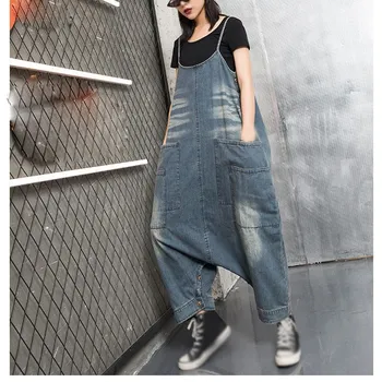 2019 Spring Summer High Waist Denim Jumpsuit Long Pocket Wide Leg Jeans Jumpsuit Fashion Women Loose Romper 
2019 Spring Summer High Waist Denim Jumpsuit Long Pocket Wide Leg Jeans Jumpsuit Fashion Women Loose Romper