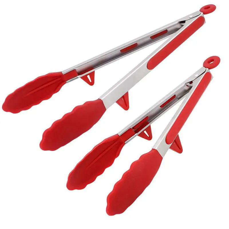 Kitchen Tongs Set of 2, 9inch and 12inch Cooking Food Tongs with Silicone Tips, Non-slip and Easy Grip Stainless Steel Handle
Kitchen Tongs Set of 2, 9inch and 12inch Cooking Food Tongs with Silicone Tips, Non-slip and Easy Grip Stainless Steel Handle