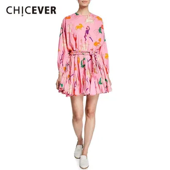 CHICEVER Sweet Cartoon Print Womens Dress O Neck Long Sleeve Bandage Pleated Female Dresses Sweet Style 2020 Fashion Clothes New
CHICEVER Sweet Cartoon Print Womens Dress O Neck Long Sleeve Bandage Pleated Female Dresses Sweet Style 2020 Fashion Clothes New