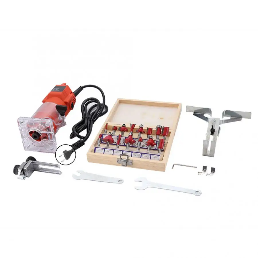 1 Set Wood Router Woodwork Slotting Electric Wood Trimmer Engraving Electric Trimmer with 15 Router Bits
1 Set Wood Router Woodwork Slotting Electric Wood Trimmer Engraving Electric Trimmer with 15 Router Bits