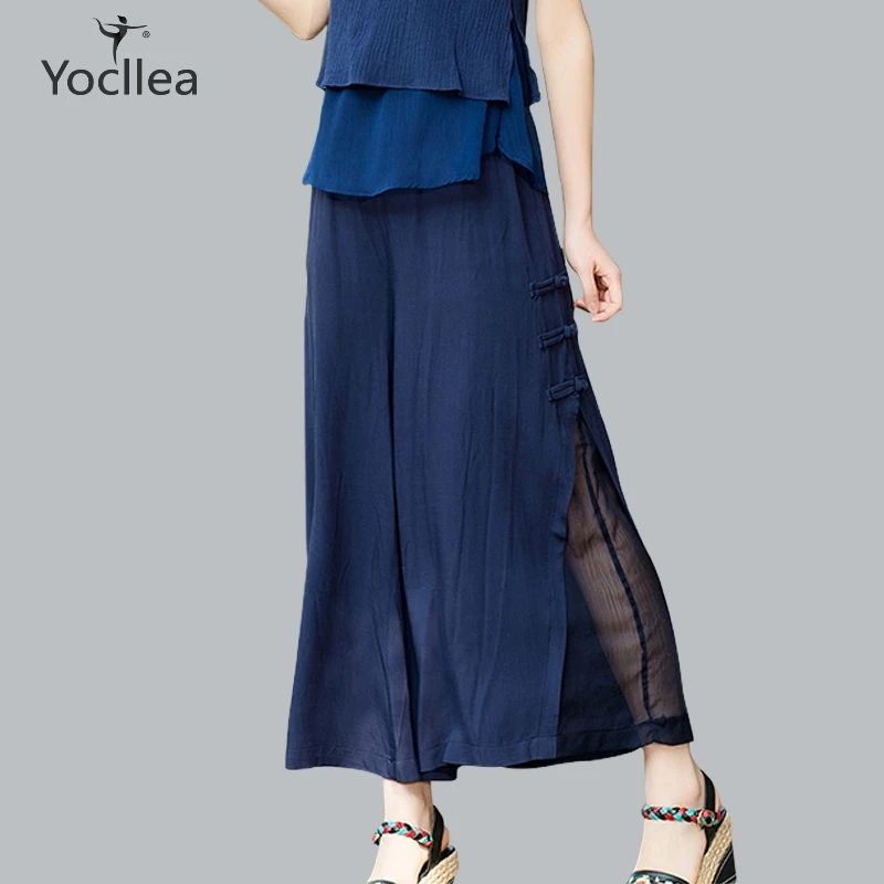 Women OL Chiffon Pants High waist Wide Leg Pants Solid color Loose Elastic Waist Long Casual Trousers female long summer Pants 
Women OL Chiffon Pants High waist Wide Leg Pants Solid color Loose Elastic Waist Long Casual Trousers female long summer Pants