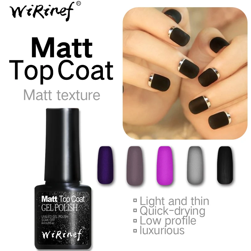 WiRinef Gel polish Matte Top Coat Semic Permanent Nail Gel Varnish Matt Top Coat Soak Off UV Gel Nail Lacquer
WiRinef Gel polish Matte Top Coat Semic Permanent Nail Gel Varnish Matt Top Coat Soak Off UV Gel Nail Lacquer