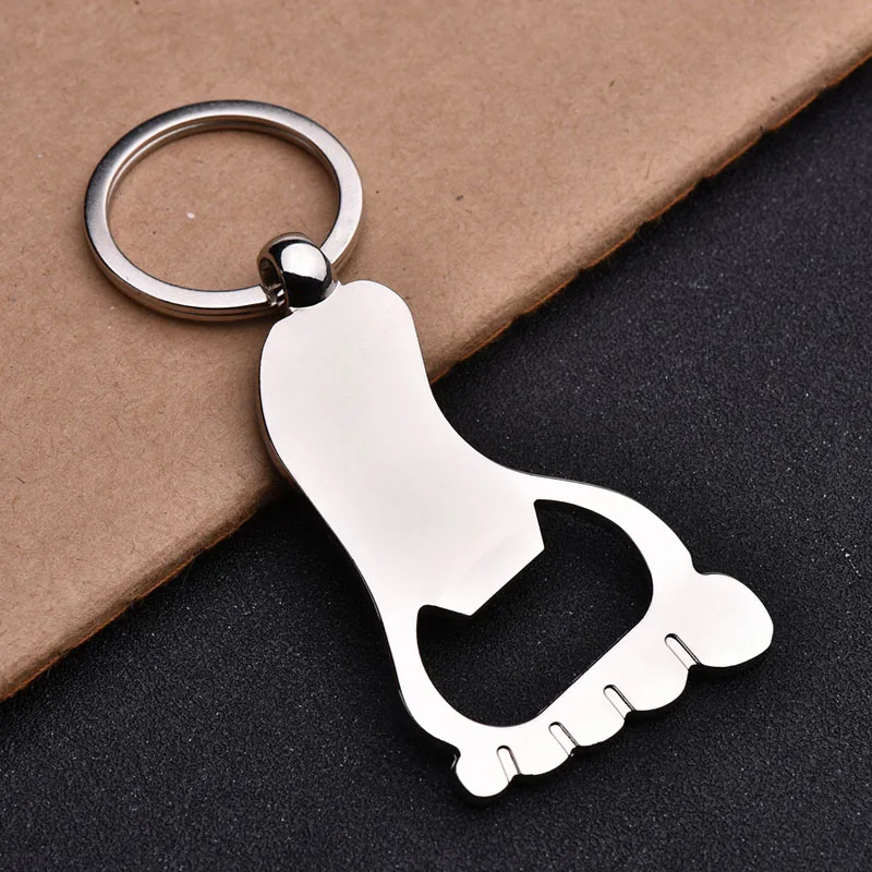 

Fashion Punk Silvery Thumb Hand Keychain Beer Bottle Opener Chain Ring Car Key Rings Men Jewelry