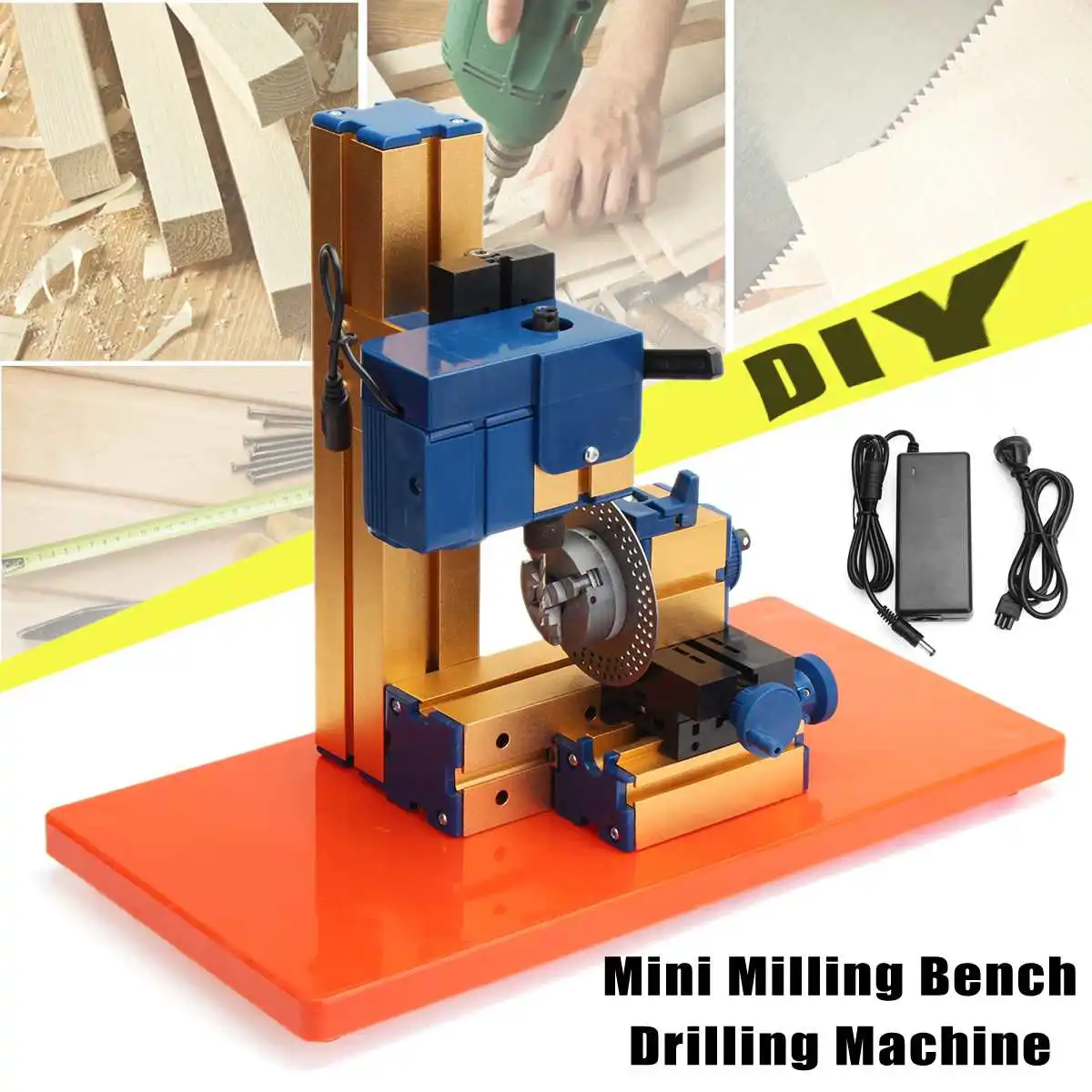 24W DC 12V 2A DIY Mini Lathe Rotary Spin Indexing Milling Bench Drilling Machine Electric Drill Power Tools
24W DC 12V 2A DIY Mini Lathe Rotary Spin Indexing Milling Bench Drilling Machine Electric Drill Power Tools