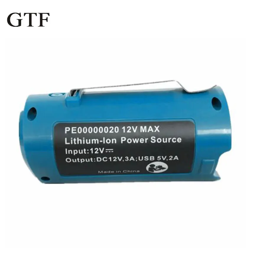 GTF 12V USB Power Battery Charger Convert Adapter with Makita Lithium Battery BL1020 BL1013 Power Source for LED Light Phone DC
GTF 12V USB Power Battery Charger Convert Adapter with Makita Lithium Battery BL1020 BL1013 Power Source for LED Light Phone DC