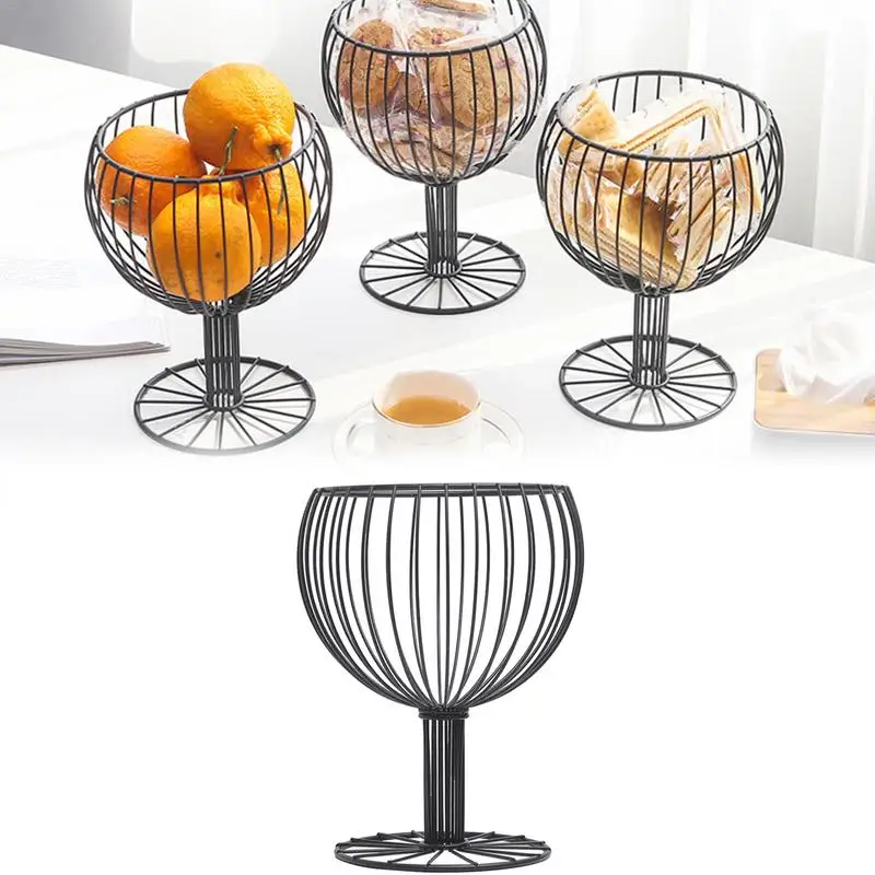 Hollow Iron Wine Glass Shape Fruit Basket Simple Household Living Room Snacks Fruit Storage Basket
Hollow Iron Wine Glass Shape Fruit Basket Simple Household Living Room Snacks Fruit Storage Basket