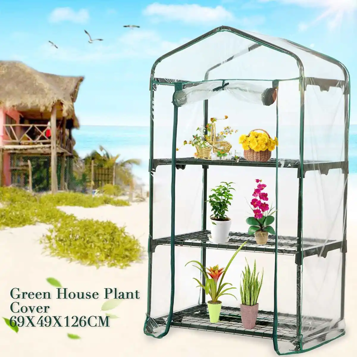 Garden Greenhouse House Shed Storage Keep Warm Walk-In Green Hot Plant PE Cover Roof 69x49x126cm Keep Out Bugs Insects
Garden Greenhouse House Shed Storage Keep Warm Walk-In Green Hot Plant PE Cover Roof 69x49x126cm Keep Out Bugs Insects