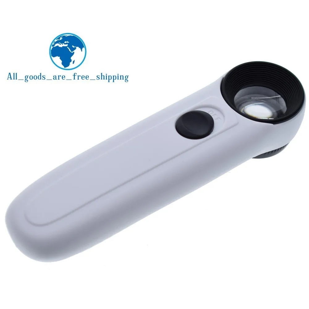 TZT 15X Handheld Glass Loupe Magnifier Magnifying Glass Portable Pocket Tool Professional With 2 LED Light
TZT 15X Handheld Glass Loupe Magnifier Magnifying Glass Portable Pocket Tool Professional With 2 LED Light