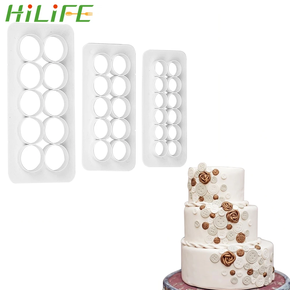 HILIFE 3pcs/set Geometry Circle Round Cake Mold Sugarcraft Fondant Mold Biscuits Cookie Embossing Cutter Cake Decoration Tools
HILIFE 3pcs/set Geometry Circle Round Cake Mold Sugarcraft Fondant Mold Biscuits Cookie Embossing Cutter Cake Decoration Tools