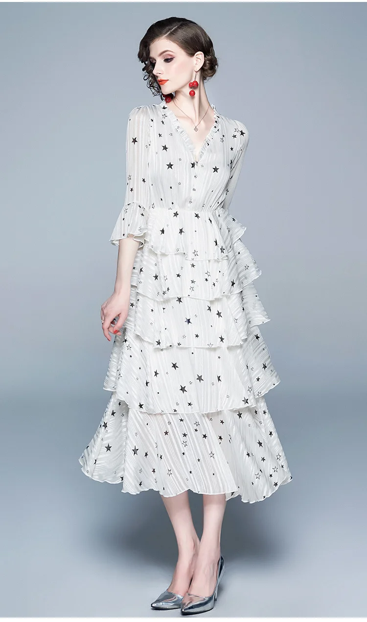 Princess Fairy Black Ruffles Dress Women New 2019 Layer Cake Summer Pleated Stars Dresses Ladies Runway Party Holiday Long Dress
Princess Fairy Black Ruffles Dress Women New 2019 Layer Cake Summer Pleated Stars Dresses Ladies Runway Party Holiday Long Dress