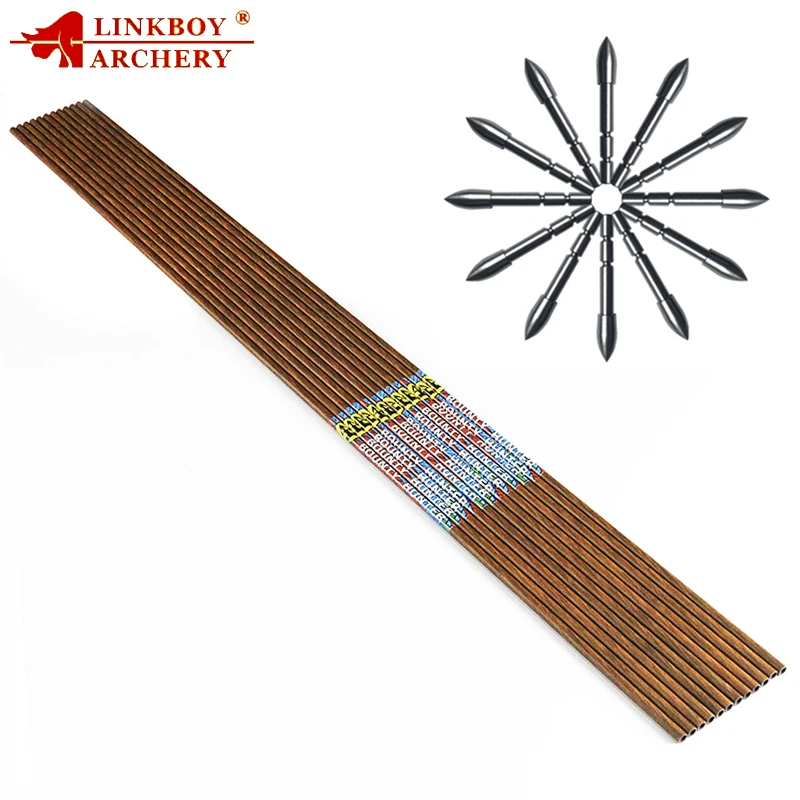 linkboy archery pure carbon arrows shaft ID4.2mm spine 500 600 700 800 arrow point 80gr traditional compound bow hunting
linkboy archery pure carbon arrows shaft ID4.2mm spine 500 600 700 800 arrow point 80gr traditional compound bow hunting