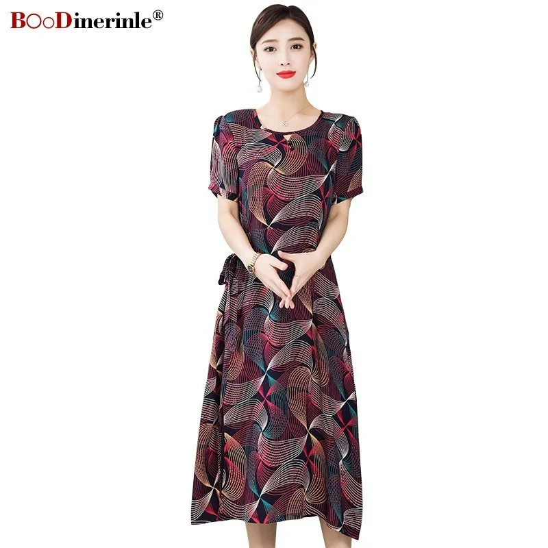 BOoDinerinle Summer Women Dress 2019 Plus Size Print High Waist Long Party Dress Loose O-eck Short Sleeve Sashes Split Dress
BOoDinerinle Summer Women Dress 2019 Plus Size Print High Waist Long Party Dress Loose O-eck Short Sleeve Sashes Split Dress