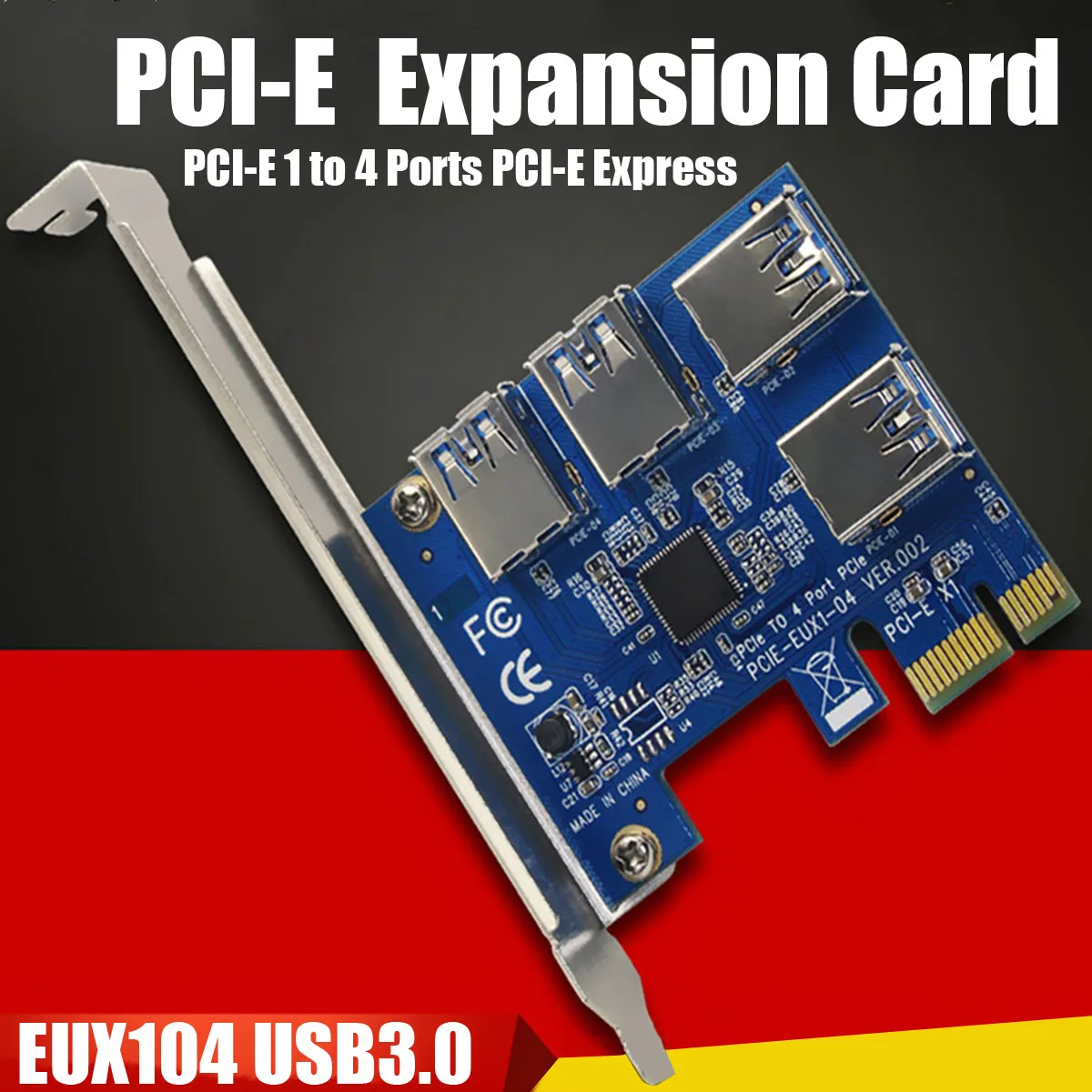 PCI-E 1 to 4 Ports USB 3.0 PCI Express Slot Power Expansion Card Adapter Board for Main board PCI-E card slot
PCI-E 1 to 4 Ports USB 3.0 PCI Express Slot Power Expansion Card Adapter Board for Main board PCI-E card slot