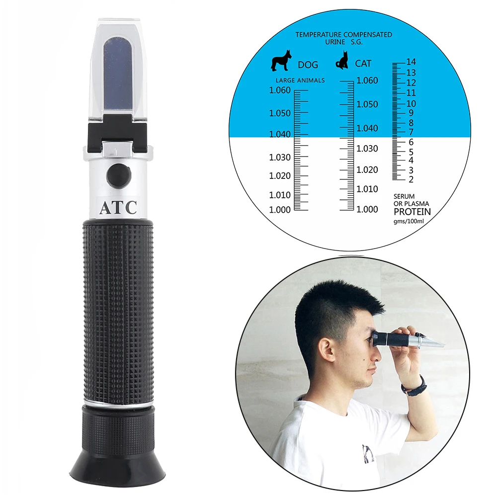 Handheld 1.000-1.060 2-14g/ml Adjustable Cat Dog Scale Refractometer Serum Protein with Pipet Mini Screw Driver Manual Focusing
Handheld 1.000-1.060 2-14g/ml Adjustable Cat Dog Scale Refractometer Serum Protein with Pipet Mini Screw Driver Manual Focusing