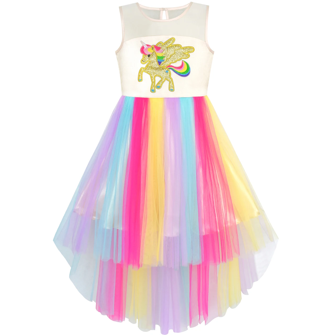 Girls Dress Embroidered Unicorn Rainbow Halloween Costume 2019 Summer Princess Wedding Party Dresses Children Clothes Pageant
Girls Dress Embroidered Unicorn Rainbow Halloween Costume 2019 Summer Princess Wedding Party Dresses Children Clothes Pageant