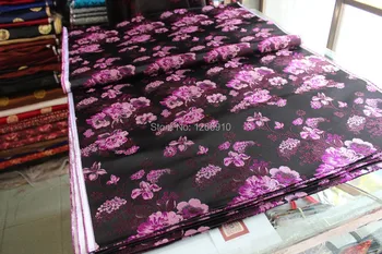 chinese silk brocade woven damask damask fabric cheongsam cushion black back purple big Peony flowers
chinese silk brocade woven damask damask fabric cheongsam cushion black back purple big Peony flowers