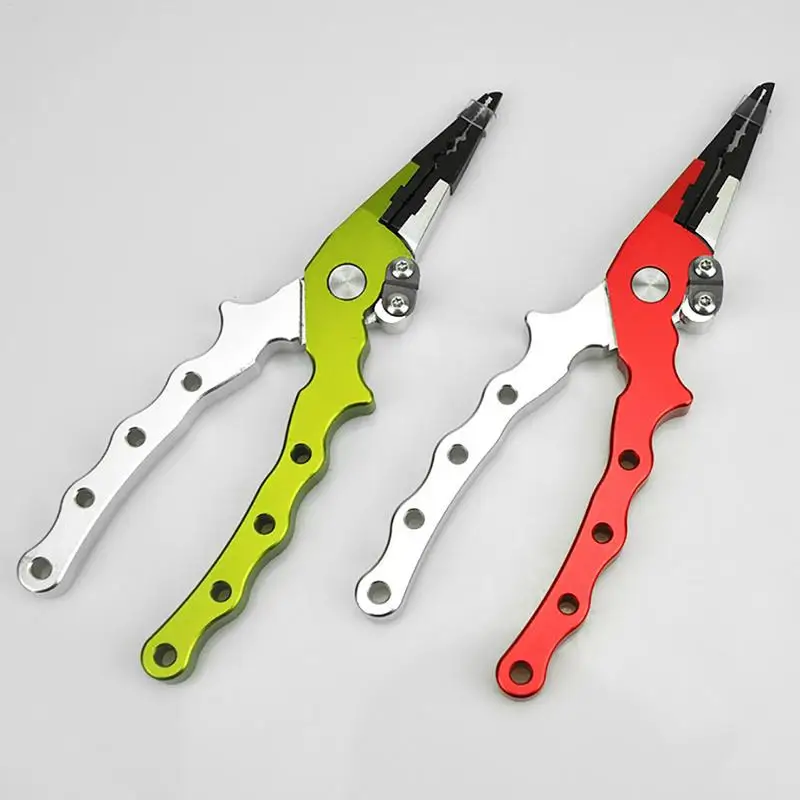 Fishing Pliers Aluminum Lure Clamp Multifunctional Fishing Pliers Tungsten Steel Cut Open Ring Pressure Lead Side Shear
Fishing Pliers Aluminum Lure Clamp Multifunctional Fishing Pliers Tungsten Steel Cut Open Ring Pressure Lead Side Shear